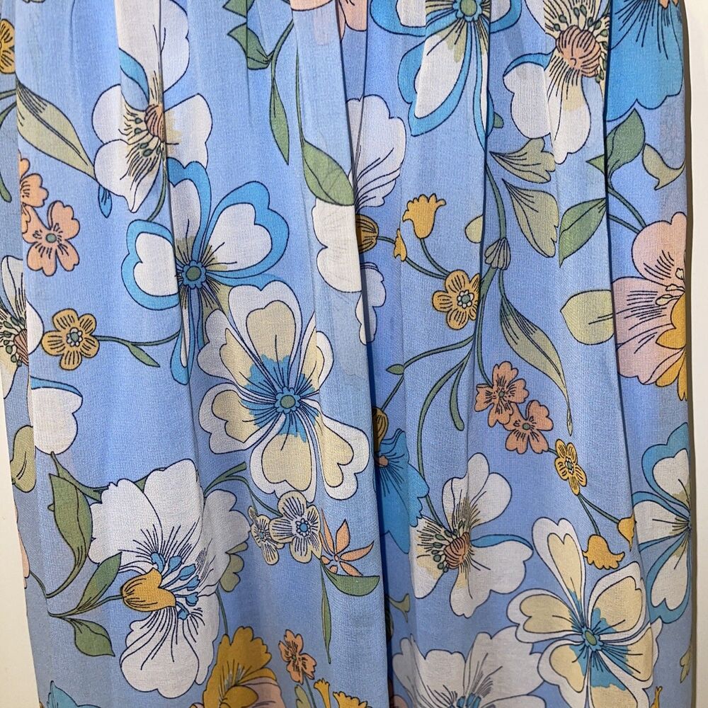 Liberty Love Blue Floral Maxi Dress with Yellow & White Accents - Picture 4 of 6